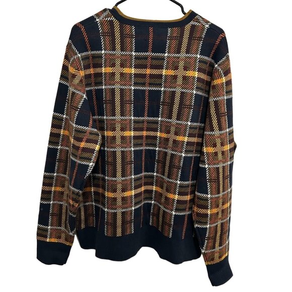 Murano Mens Plaid Sweater Multicolor Crew Neck Sz XL - Picture 2 of 9